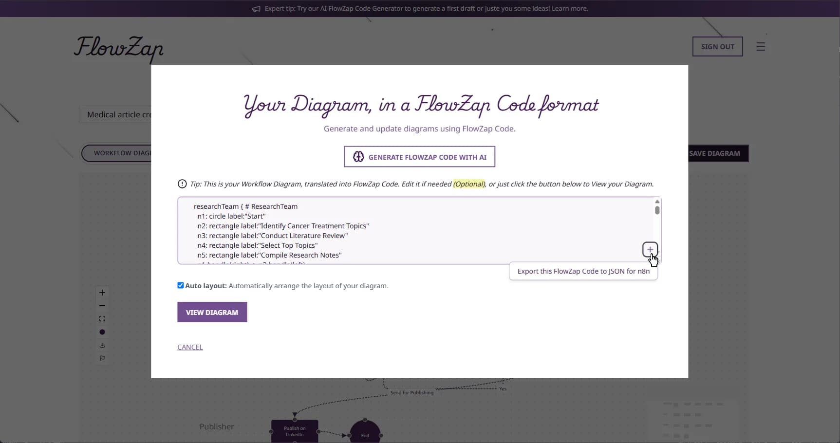 Working with n8n? Try FlowZap's New Workflow n8n JSON Export Feature